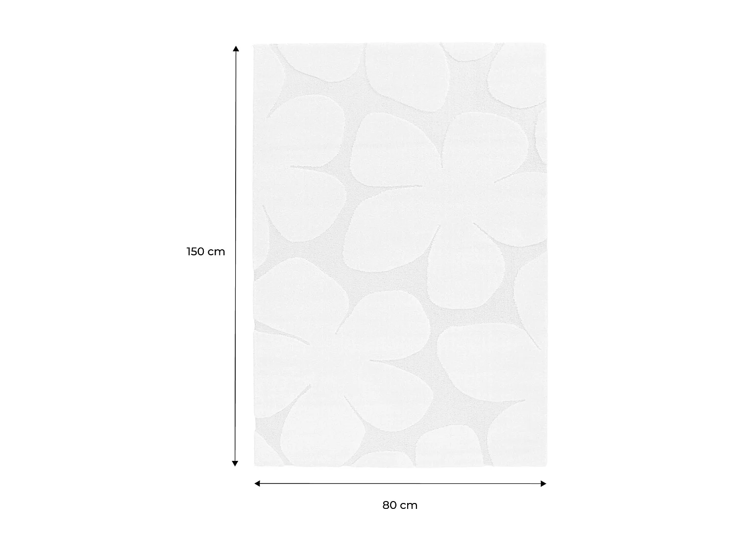 Tapis intérieur motif fleures crème Betty 80x150cm