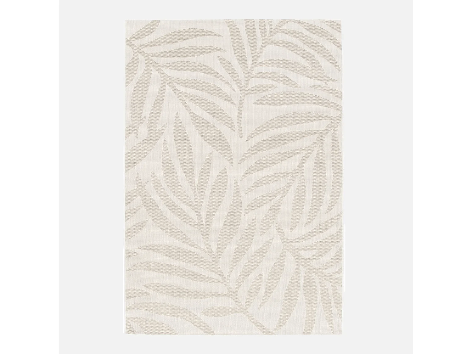 Tappeto interno/esterno motivo vegetale crema, beige