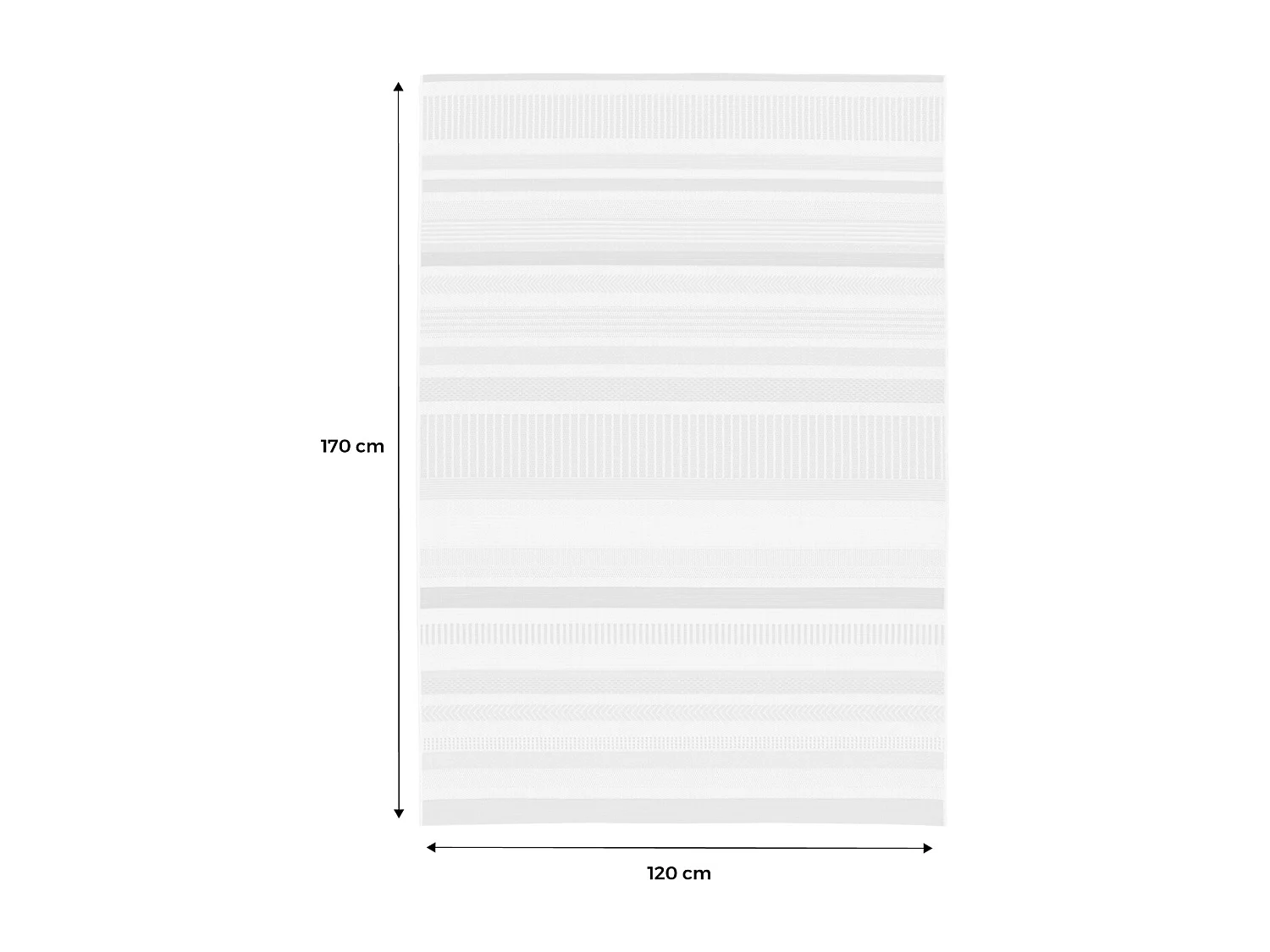 Tapis intérieur/extérieur vintage motif linéaire beige crème gris Gary 120x170cm