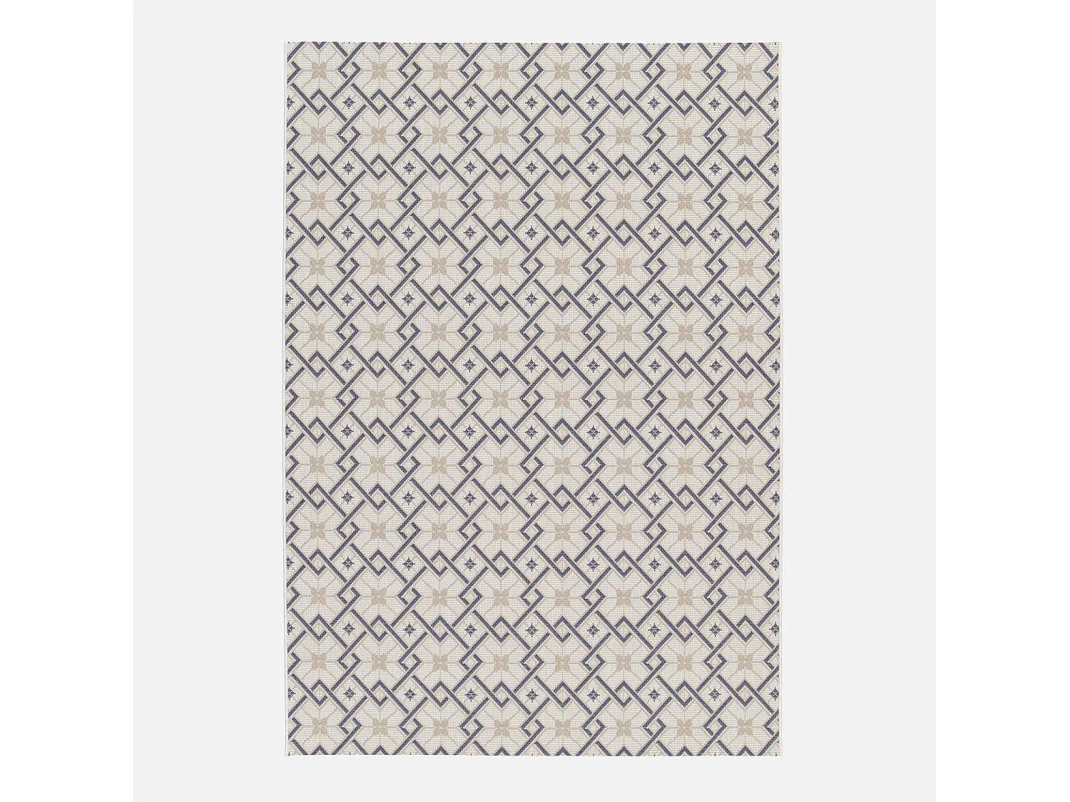 Tapis intérieur/extérieur vintage crème beige bleu Angie 160x230cm