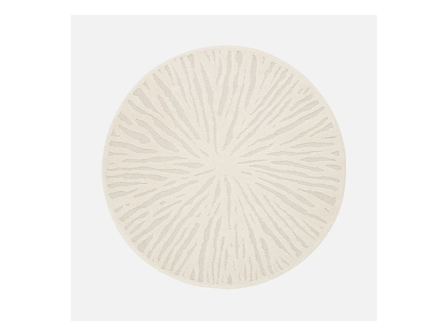 Tappeto interno rotondo crema, 160cm, crema