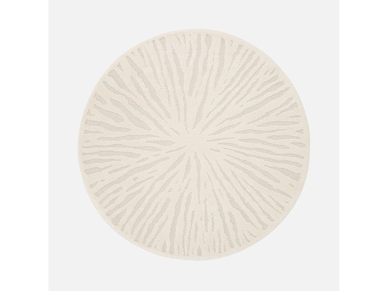 Tappeto interno rotondo crema, 160cm, crema
