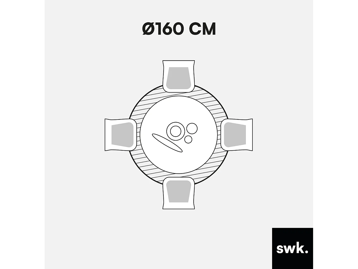 Tappeto interno rotondo crema, 160cm, crema