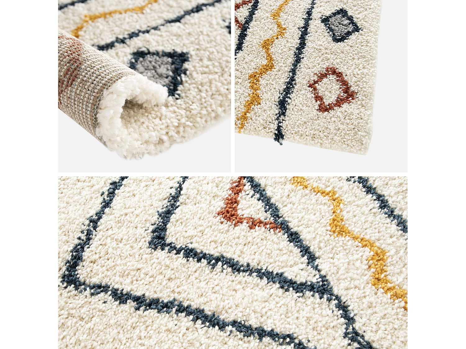 Alfombra interior diseño bereber multicolor