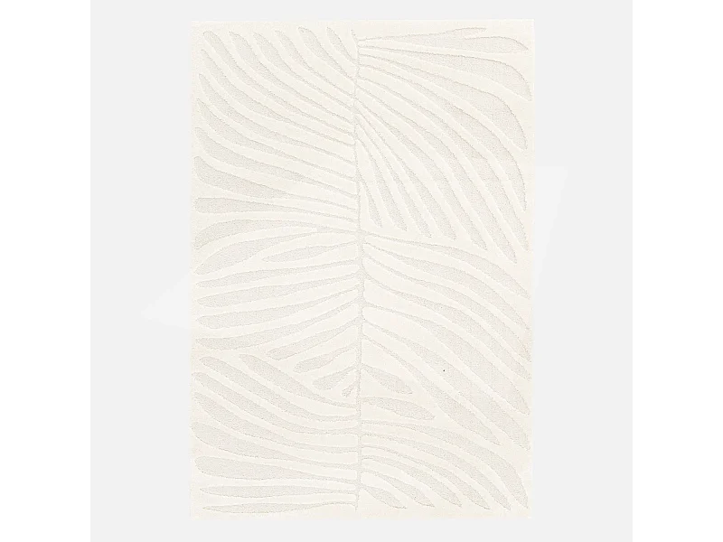Tapis intérieur motif végétal crème Lily 120x170cm