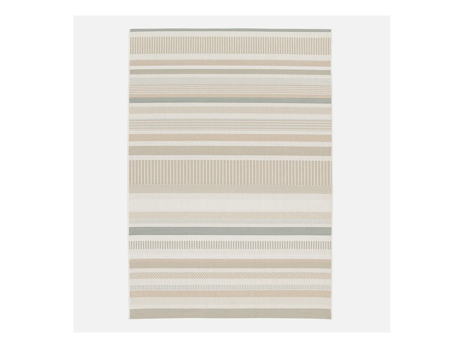 Tappeto interno/esterno vintage motivo lineare crema beige grigio