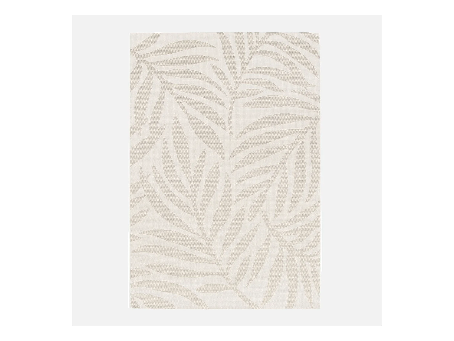 Tappeto interno/esterno motivo vegetale crema, beige