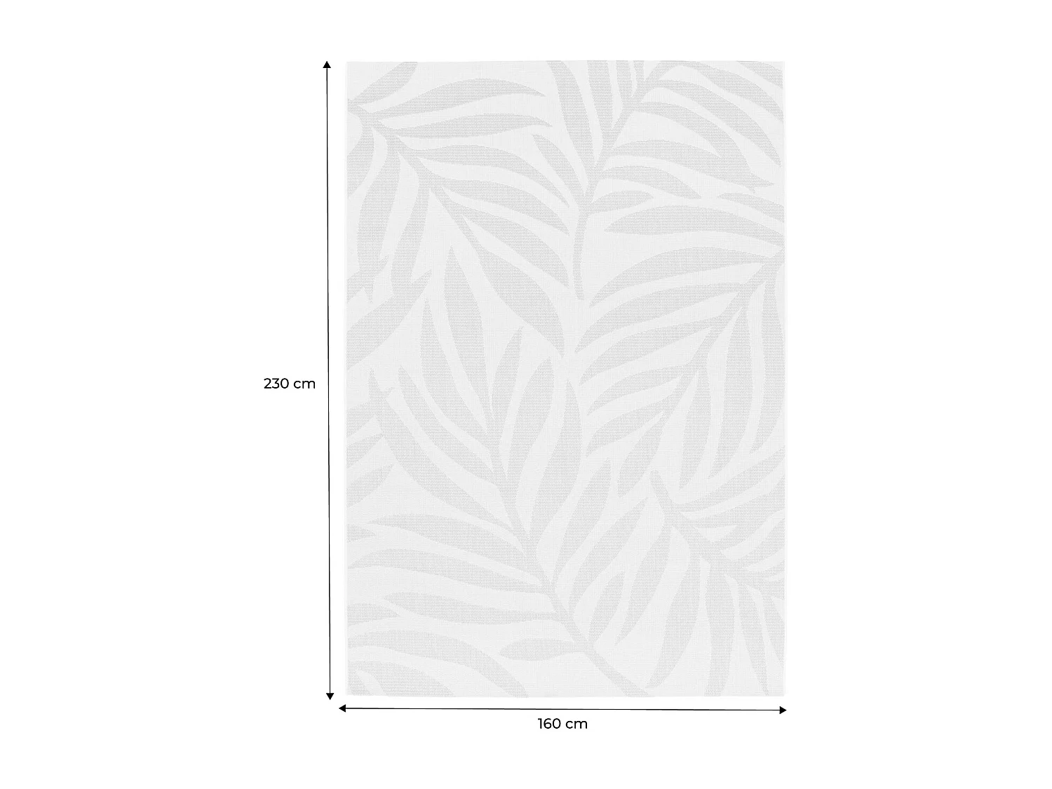 Tappeto interno/esterno motivo vegetale crema, beige