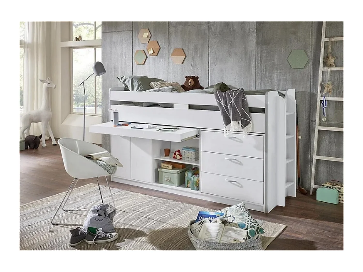 Letto  Boni (90x200)/bianco