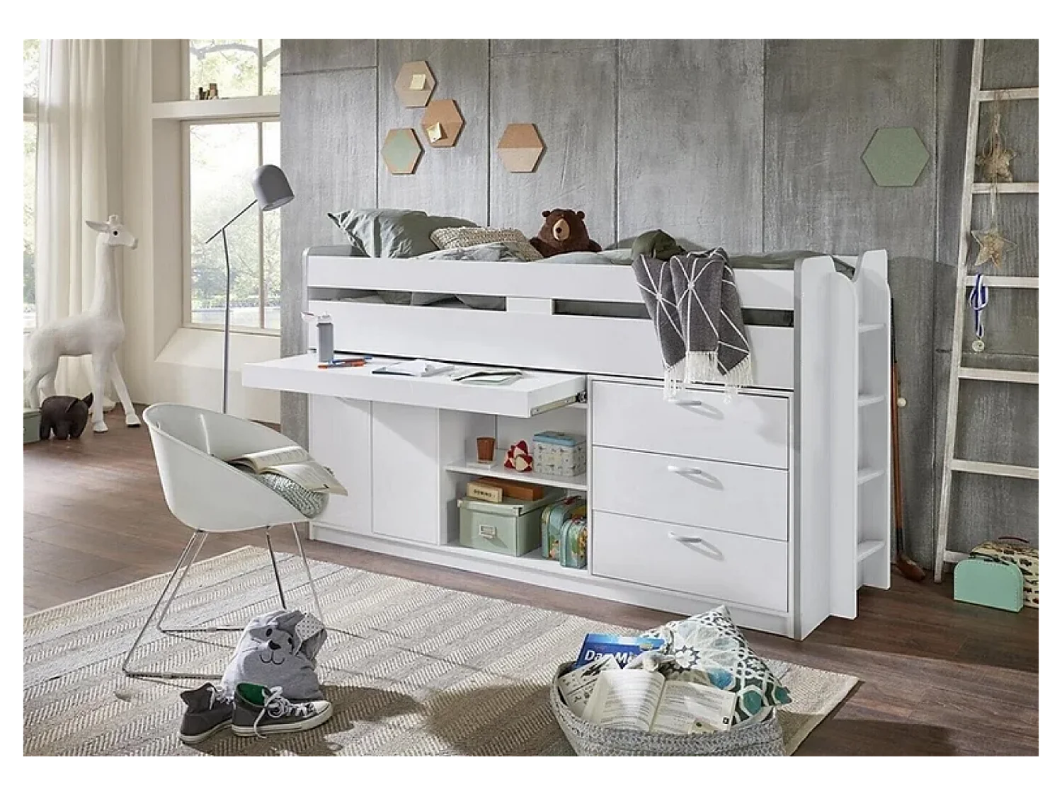 Lit  Boni (90x200)/blanc