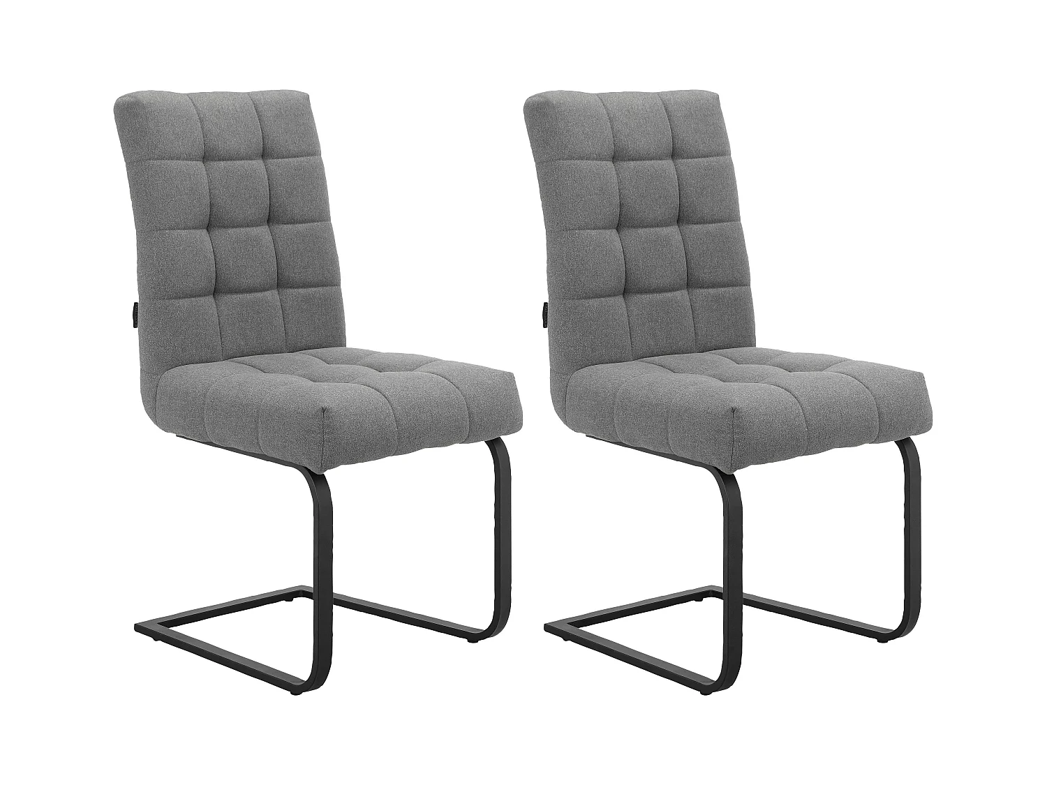 Terza|Chaise de salle à manger 2 Pack en Anthracite