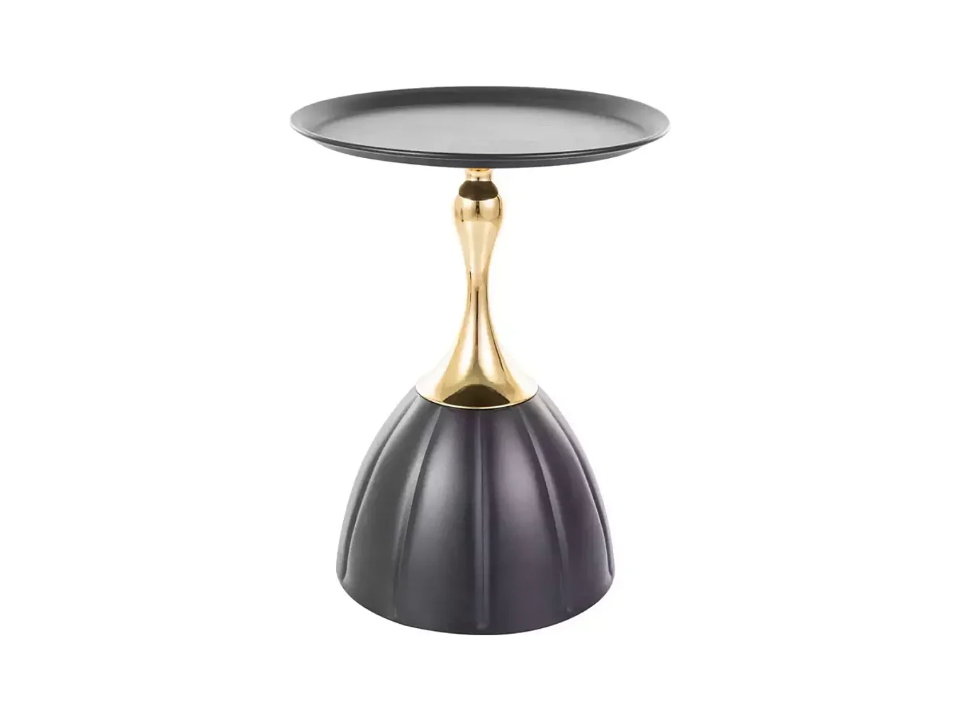 Table basse design moderne en métal noir et or LUXIA