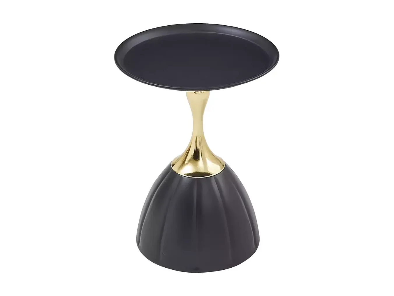 Table basse design moderne en métal noir et or LUXIA