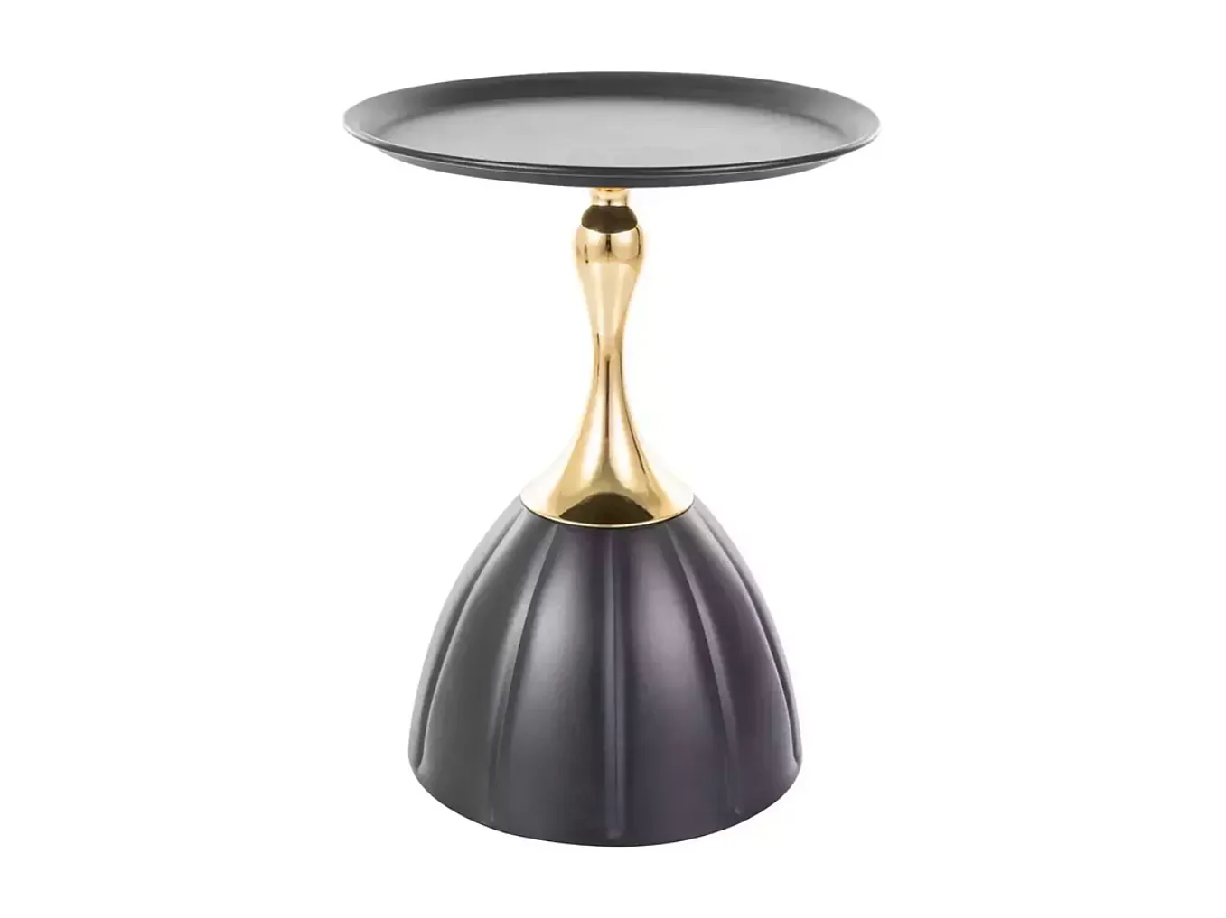 Table basse design moderne en métal noir et or LUXIA