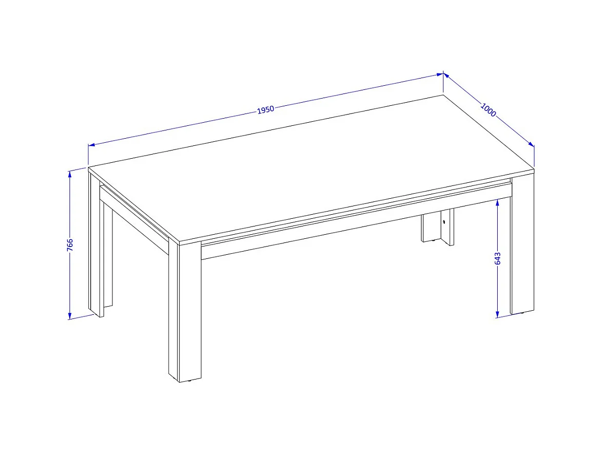 Table Basse collection MEUNIER – Chêne Samdal & noir mat, 120×49×60 cm