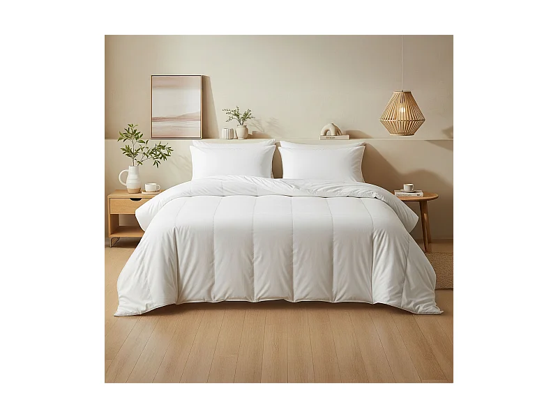 Pack couette été et oreiller anti-acariens et anti-bactériens 240x220 cm