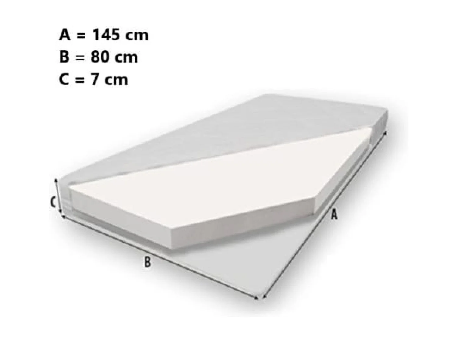 Bett Cosimo Premium M (80x160)/Matratze inklusive/Weiß