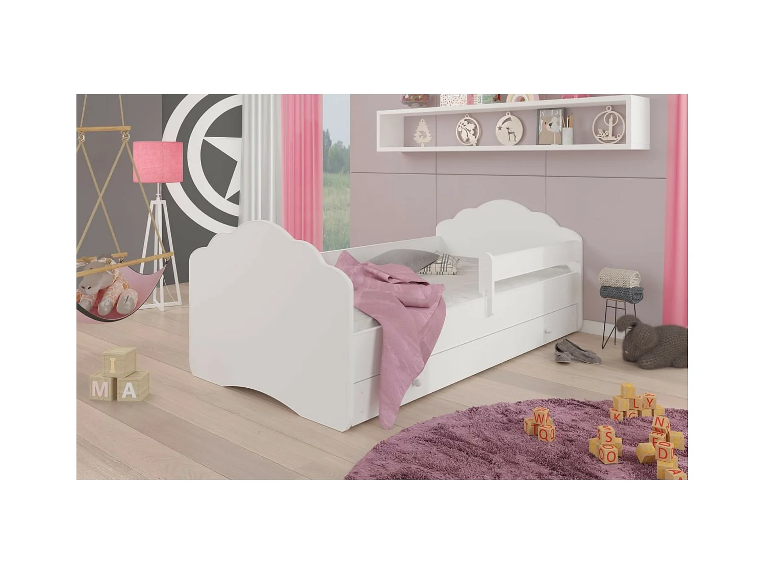 Lit Cosimo (70x140) /matelas inclus/blanche