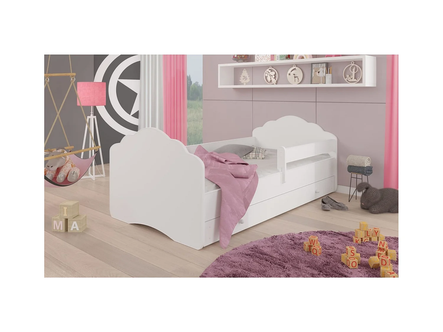 Lit Cosimo (80x160) /matelas inclus/blanche