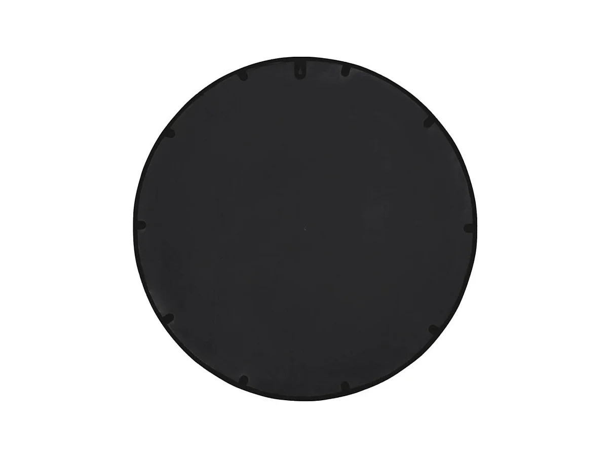 Espelho Redondo de Ferro Preto para Decoração Interna 40x4 cm