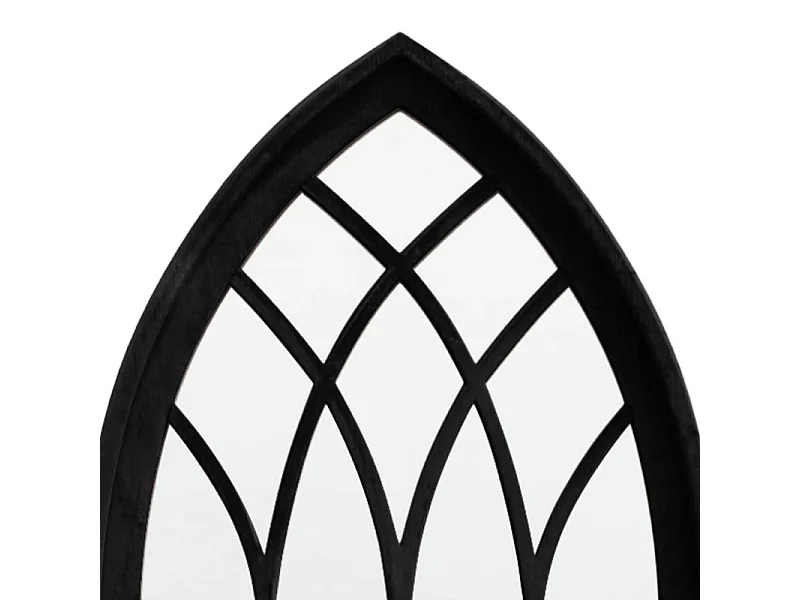 Miroir de jardin Noir 70x30 cm Fer pour utilisation extérieure