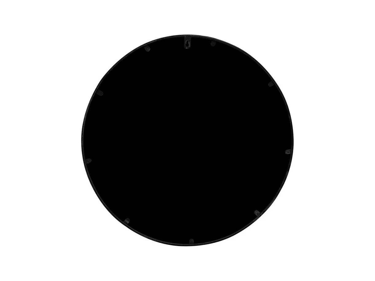 Miroir de jardin Noir 40x2,5 cm Fer Rond utilisation extérieure