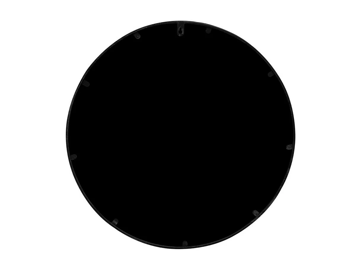 Miroir de jardin Noir 40x2,5 cm Fer Rond utilisation extérieure