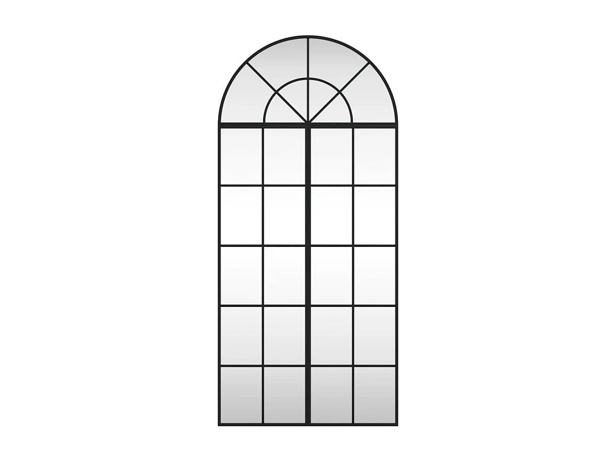 Miroir mural noir 60x130 cm arche fer