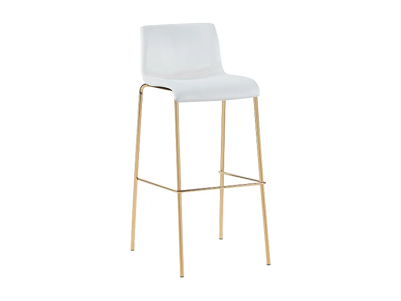 Tabouret de bar - Velours - Crème - Hoover