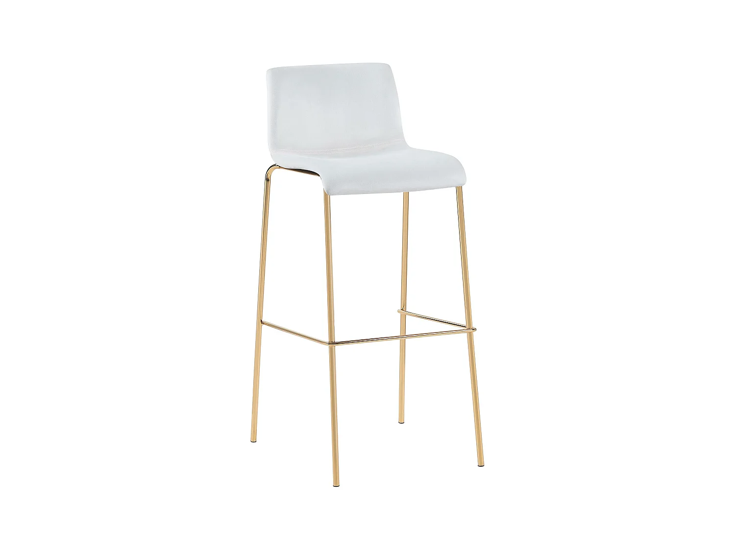 Tabouret de bar - Velours - Crème - Hoover