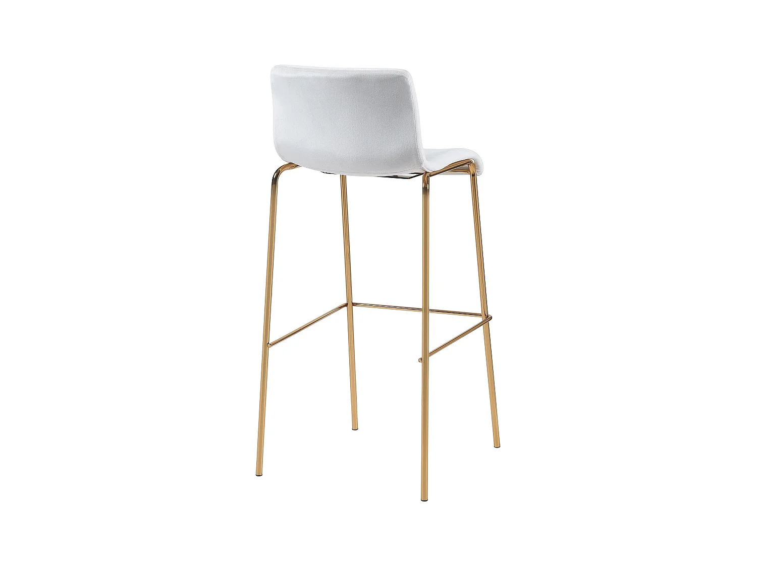Tabouret de bar - Velours - Crème - Hoover
