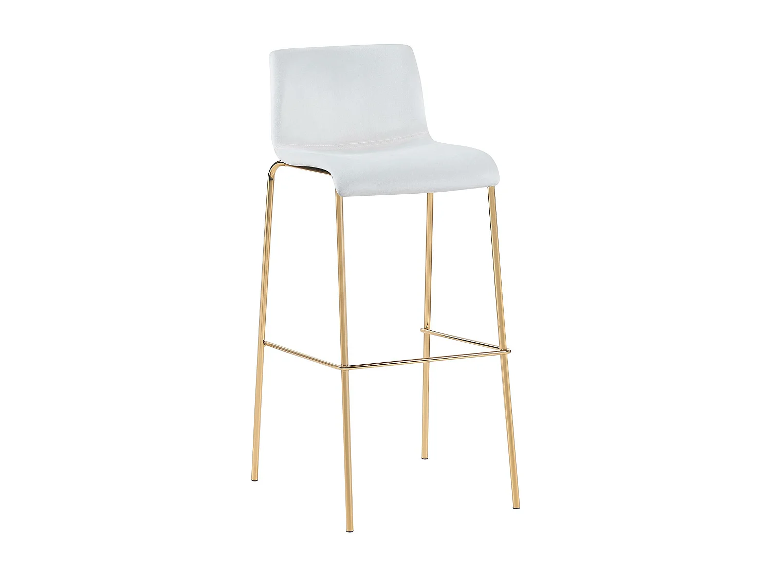 Tabouret de bar - Velours - Crème - Hoover