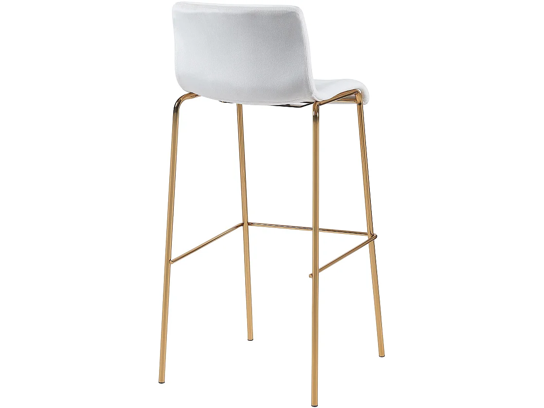 Tabouret de bar - Velours & Noir - Crème - Hoover