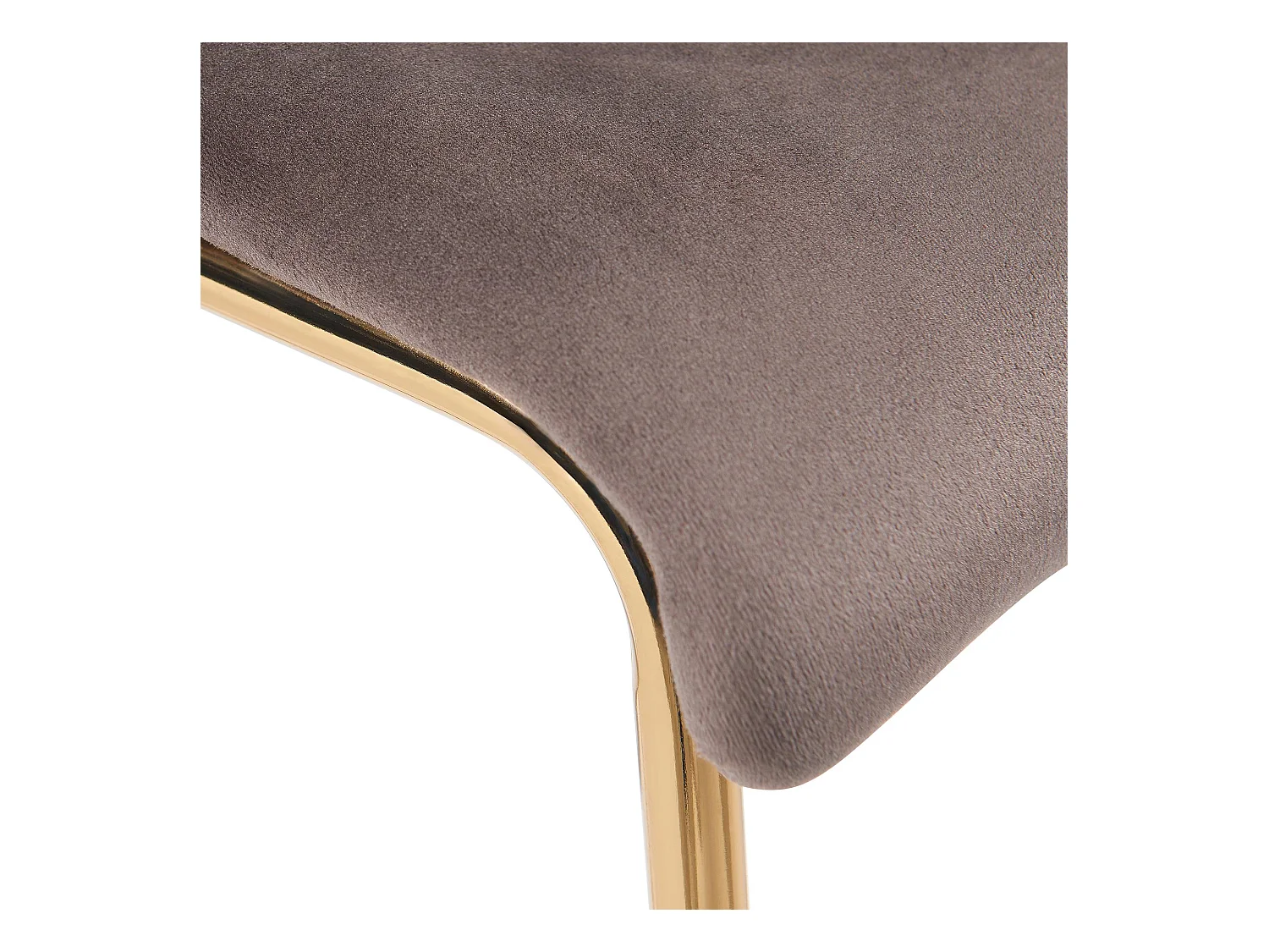 Tabouret de bar - Velours - Marron - Hoover