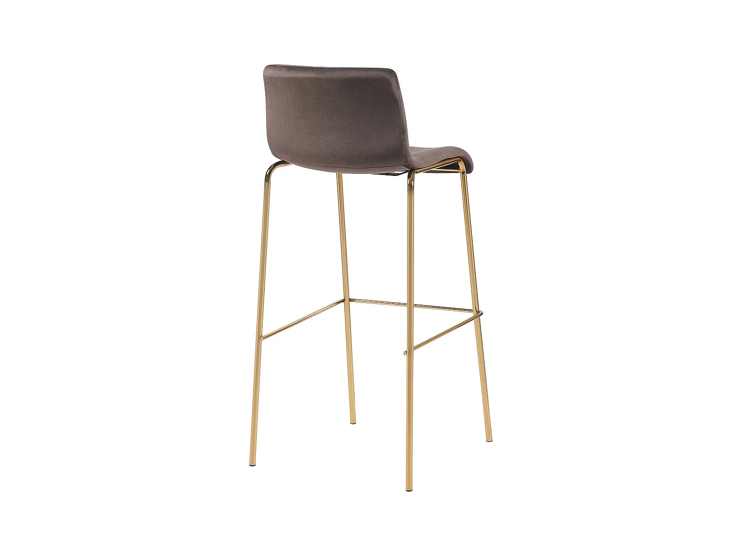Tabouret de bar - Velours - Marron - Hoover