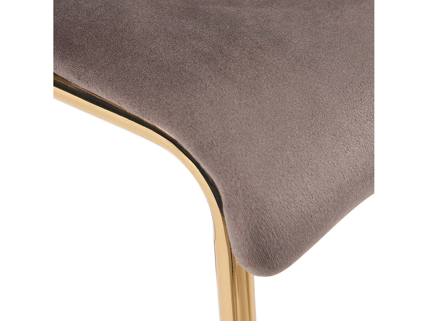 Tabouret de bar - Velours - Marron - Hoover