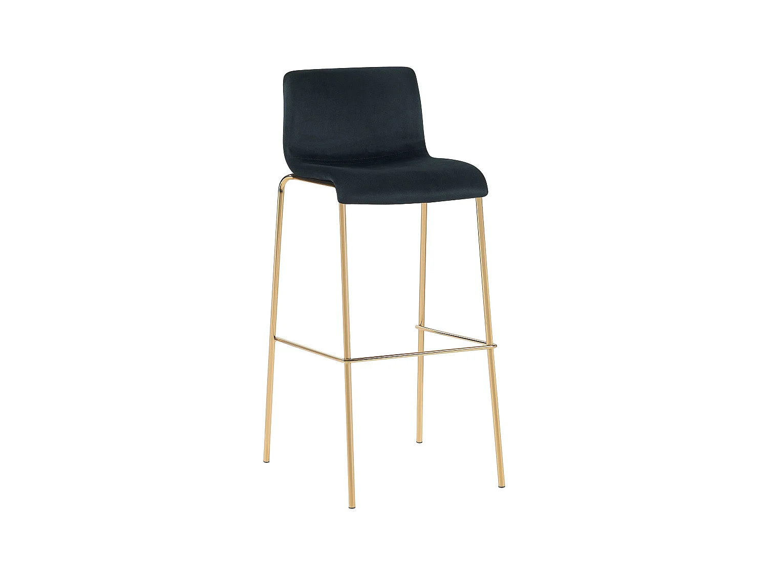Tabouret de bar - Velours - Noir - Hoover