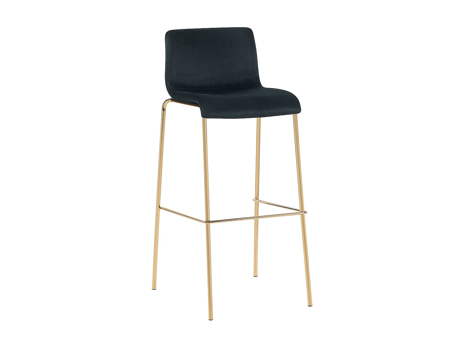 Tabouret de bar - Velours - Noir - Hoover