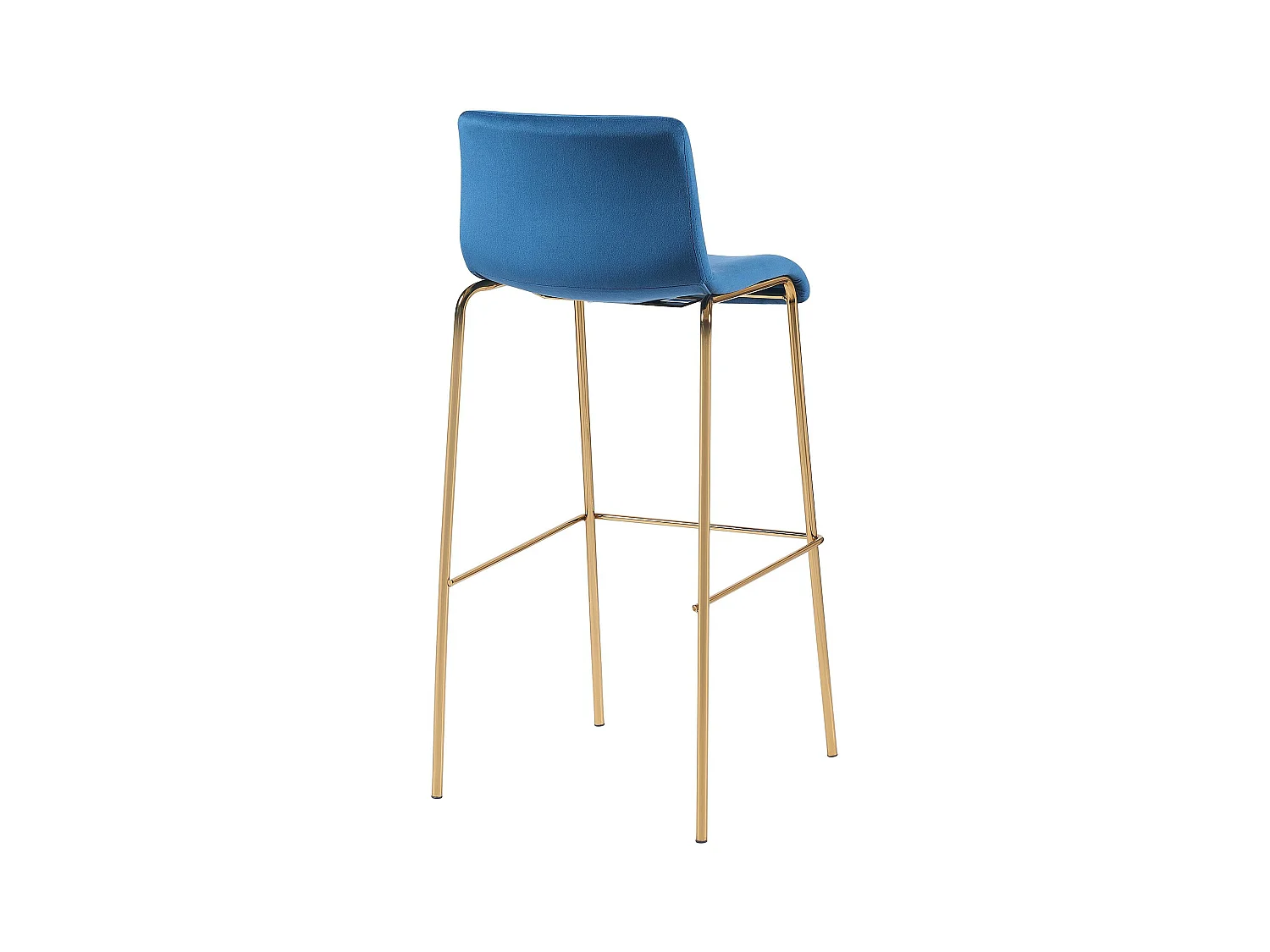 Tabouret de bar - Velours - Bleu - Hoover