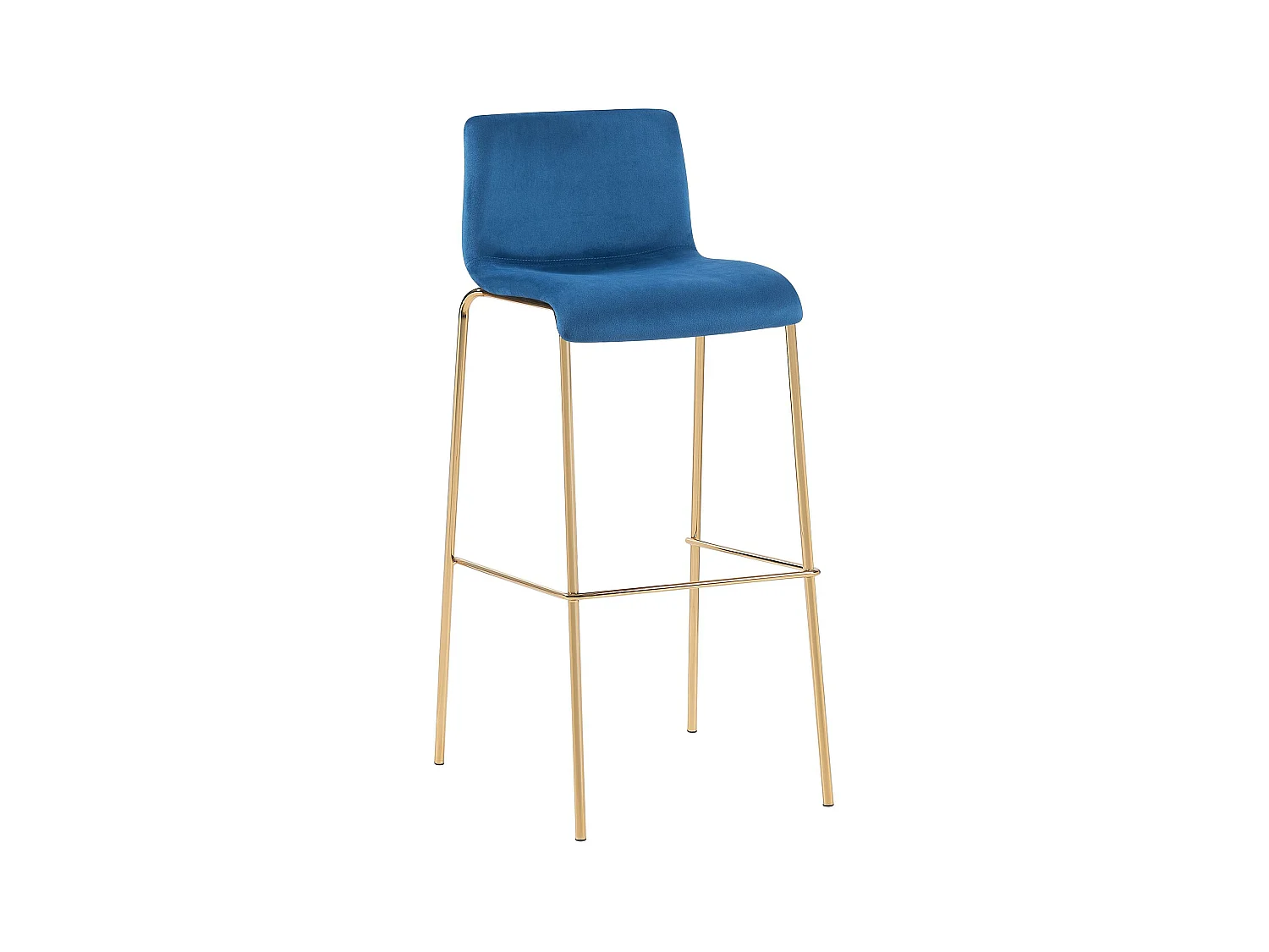 Tabouret de bar - Velours - Bleu - Hoover