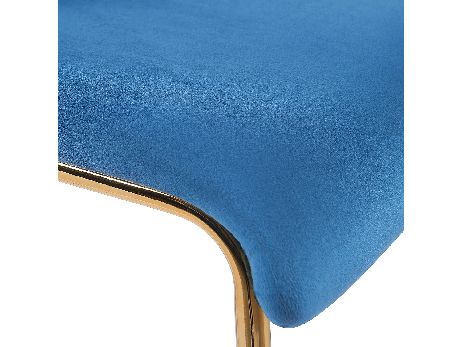 Tabouret de bar - Velours & Noir - Bleu - Hoover