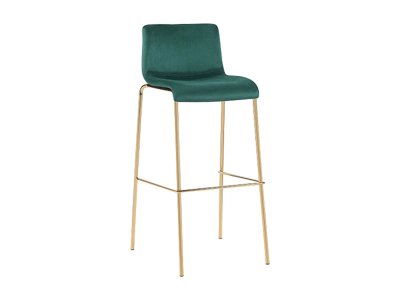 Tabouret de bar - Velours - Vert - Hoover