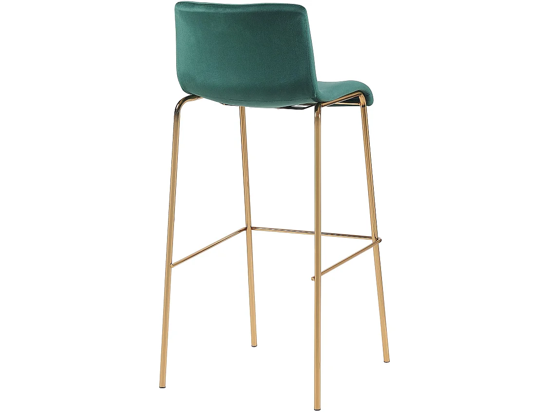 Tabouret de bar - Velours & Noir - Vert - Hoover