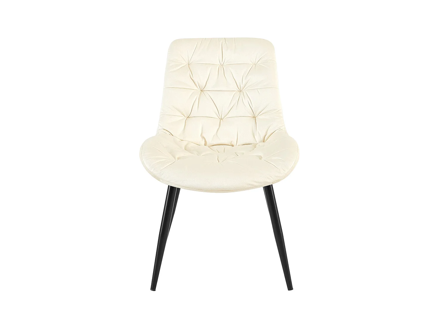 Lot de 2  chaise salle à manger - Velours - Crème - Rossford