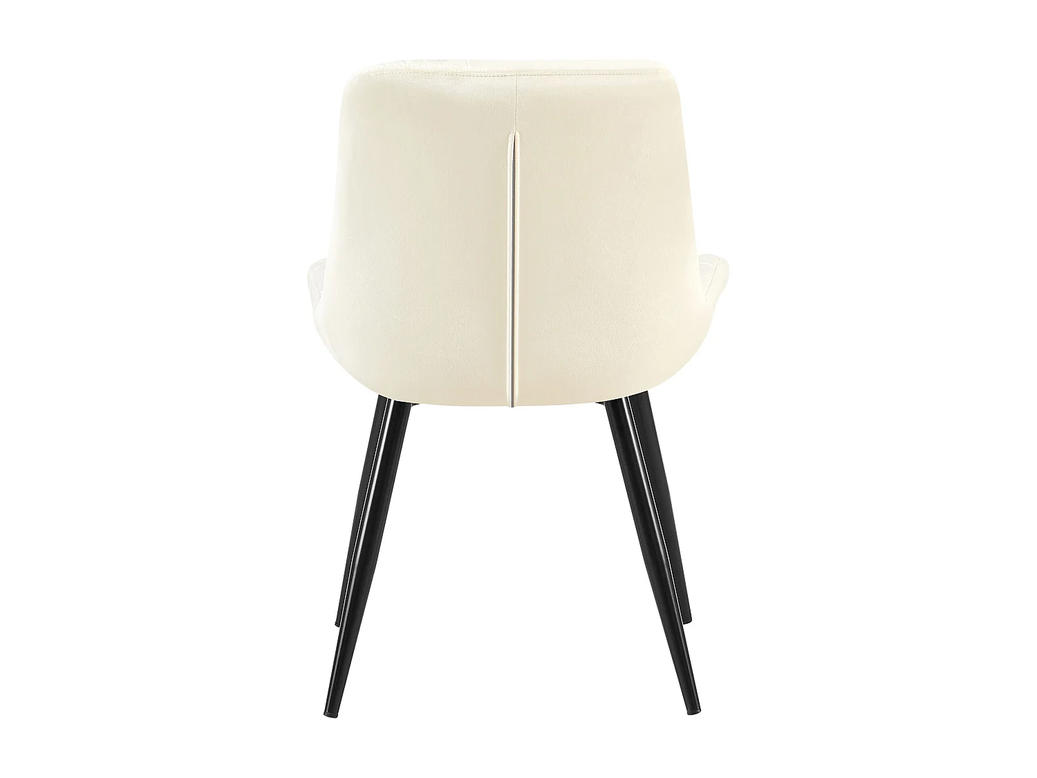 Lot de 2  chaise salle à manger - Velours - Crème - Rossford