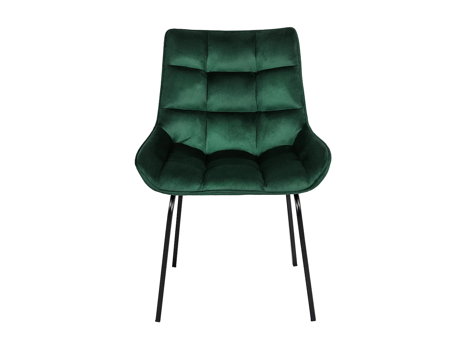 Lot de 2  chaise salle à manger - Velours - Vert - Saranda