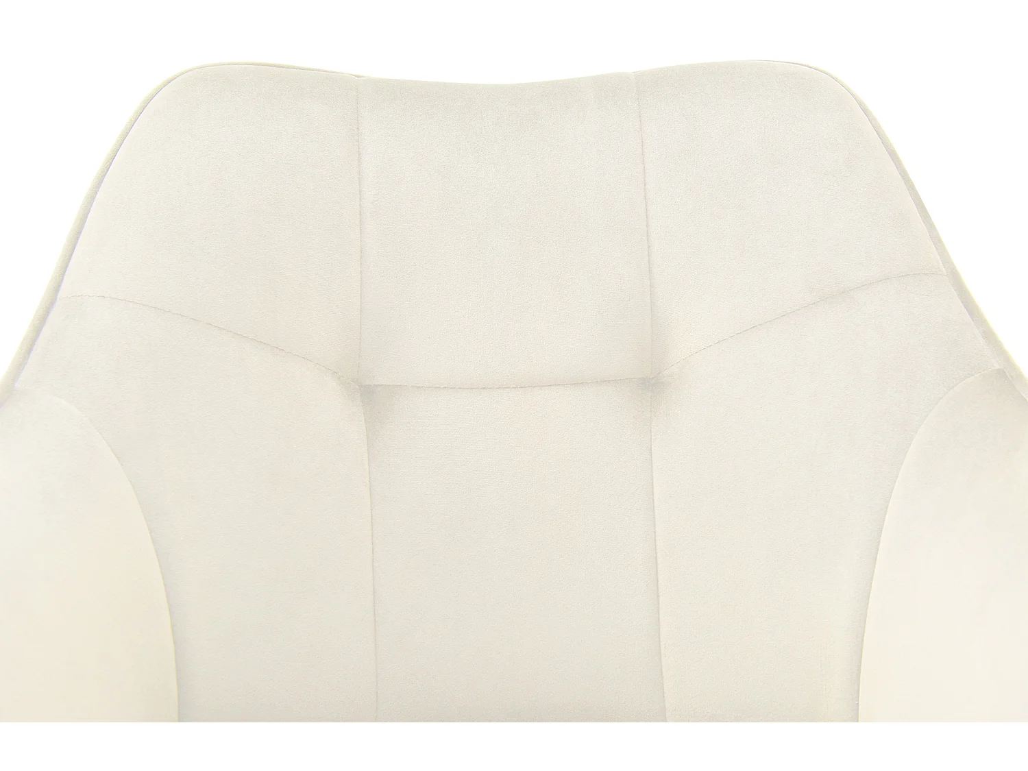 Lot de 2  chaises avec accoudoirs - Velours - Crème - Scott