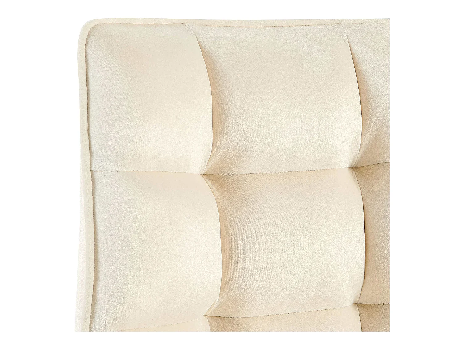 Lot de 2  chaise salle à manger - Velours - Crème - Saranda