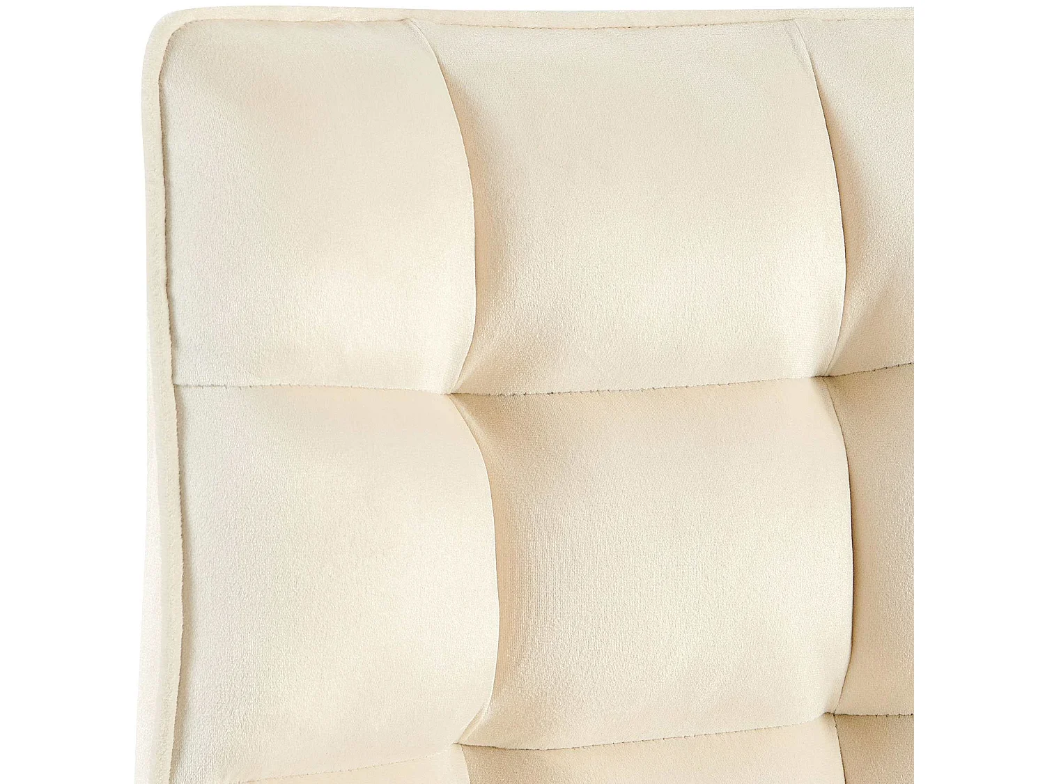 Lot de 2  chaise salle à manger - Velours - Crème - Saranda