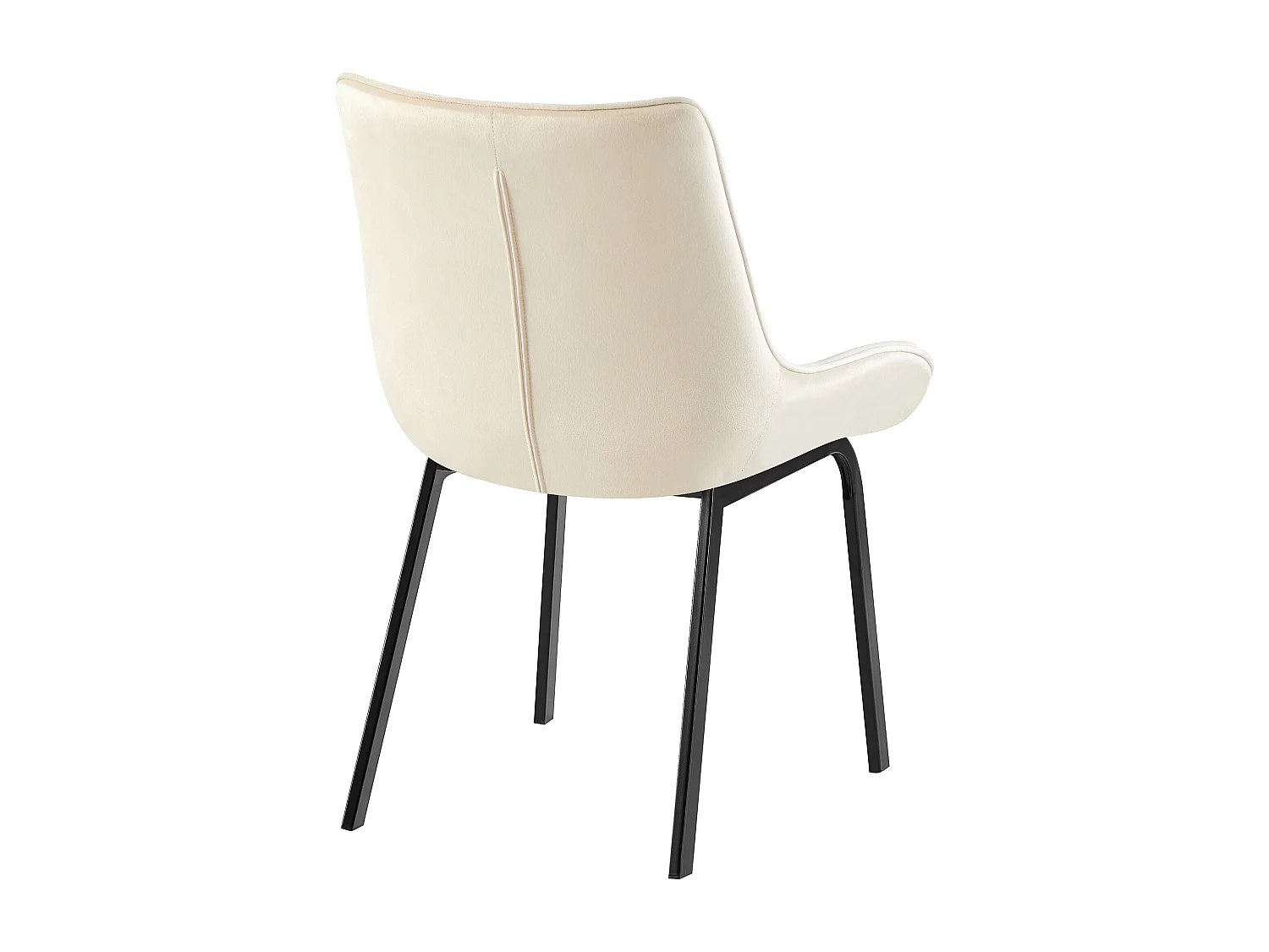 Lot de 2  chaise salle à manger - Velours - Crème - Saranda